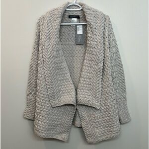 Irelands Eye Woman’s Glenross Waterfall Cardigan Fisherman Hand Knit Swe…